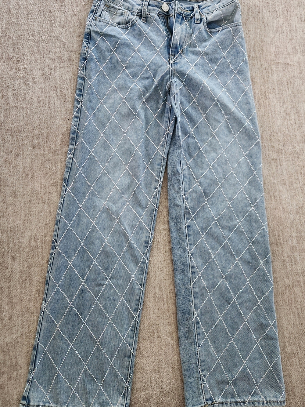 Project Indigo Wideleg Womans Pants With Rhinestone Size 7